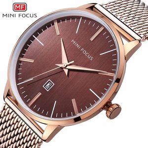 นาฬิกาข้อมือ MINI FOCUS MF0115G MF 0115 สายสแตนเลส สไตล์หรูหราสำหรับผู้ชาย นาฬิกาควอตซ์สำหรับผู้ชาย - Product Image 1