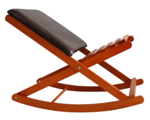 Mecedora portátil, cubierta de madera, comodidad ajustable, reposapiés, taburete plegable para relajar los pies - Product Image 2