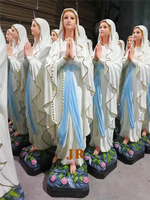 Statue de la Vierge Marie en résine catholique religieuse extérieure grandeur nature personnalisée modèle de statue de Marie en fibre de verre à vendre