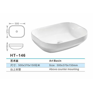 Vasque rectangulaire artistique dorée en <span class=keywords><strong>céramique</strong></span> à poser sur comptoir pour salle de bain, idéale pour les projets (vente en gros) - Product Image 2