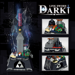 ฟิกเกอร์เกมยอดนิยม 3 แบบ ดีไซน์สุดฮิต Zelda อนิเมะ ฟิกเกอร์ดาบดำ ชุดตัวต่อ DIY - Product Image 3