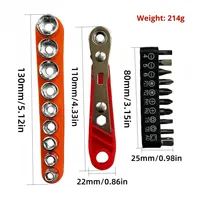 Ensemble de clés à cliquet mini en acier bidirectionnel à 36 dents avec douilles hexagonales et Torx, poignée de tournevis en gros
