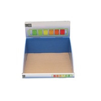 Présentoir promotionnel personnalisable en carton ondulé avec fermeture magnétique, gaufrage et pelliculage mat pour comptoir (PDQ)