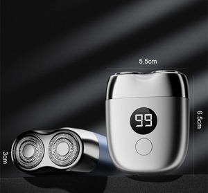 Portable Electric Shaver for Men Cordless Travel Shavers Digital Display Mini Dual Blade Rechargeable Electric Razor Gifts - Product Image 1