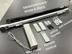 Điều khiển từ xa điện gợn gấp Sheer Xếp Nếp cơ giới rèm cửa sổ Rèm dệt 100% polyester hiện đại pháp cửa sổ - Product Image 5