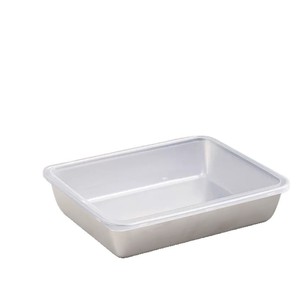 กล่องเก็บของสแตนเลสทรงสี่เหลี่ยมฝา PP ภาชนะบรรจุอาหารสำหรับช่องแช่แข็งถาดเก็บเกี๊ยวหลายชั้น - Product Image 3