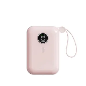 미니 Powerbank 10000mah 전원 은행 도매 고품질 내장 케이블 PD 고속 충전 휴대용 전원 은행