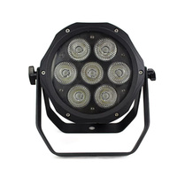 Projecteur LED PAR QSE Lighting 7*10W étanche DMX512 9 canaux à activation sonore IP65 Mini projecteur de scène RGBWY extérieur pour aménagement paysager