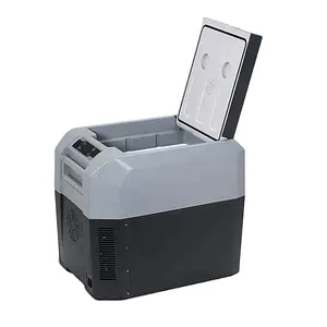 Capacité 24L Matériau Plastique Durable Voyageur Glacière Refroidissement Machine à Glaçons 12V/24V Congélateur avec Compresseur