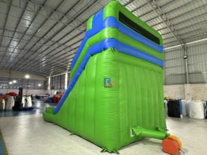 Cavalier gonflable de Chambre de rebond de glissière d'eau de qualité marchande avec le ventilateur - Product Image 4