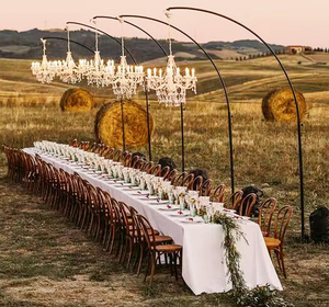 Outdoor <strong>Wedding</strong> Decoration Crystal Chandelier Bracket Metal Iron Semicircle <strong>Frame</strong> Stand <strong>Wedding</strong> Props - Product Image 2