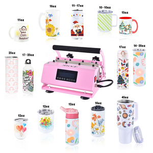 Bán buôn màu xanh hồng 11oz 12oz 15OZ 16oz 20oz 30oz chai nước thăng hoa Skinny Tumbler Mug Máy ép nhiệt - Product Image 6