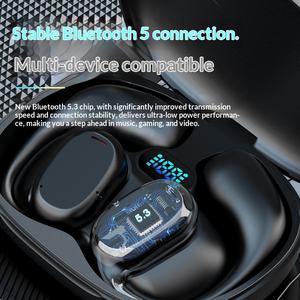 Auriculares inalámbricos Bluetooth deportivos TWS con control táctil, gancho para la oreja, diseño abierto, económicos y con logotipo personalizado. - Product Image 3