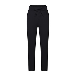 Pantalones recortados de pierna recta de secado rápido, pantalones de ejercicio de Yoga sueltos informales para mujeres con alta elasticidad y desnudez agradable a la piel - Product Image 1