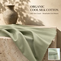 Tissu en coton soyeux Grid Cool 160GSM 40S*150D T400 extensible pour chemises, pantalons et vêtements décontractés