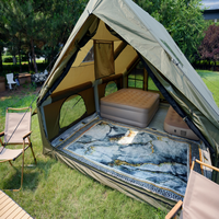 Extérieur Personnalisé 12 ㎡   Tente de camping gonflable de luxe imperméable quatre saisons, grand abri pour la vente en gros