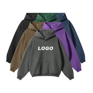 Bông Trống Dày Lông Cừu Nặng Trọng Lượng Quá Khổ Tùy Chỉnh In Logo Người Đàn Ông Của Hoodies & Áo Nỉ - Product Image 1