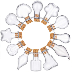 Bouteille à vœux en verre MiNi, transparente, variété de formes, haute qualité - Product Image 6