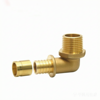Raccord coulissant à compression en laiton forgé à filetage extérieur, utilisé pour les conduites d'eau PEX