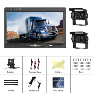 Monitor Digital de 7 Pulgadas Podofo, Sistema de Visión Trasera Inalámbrico, IP68 Impermeable, Visión Nocturna, BSD + 2 Cámaras Traseras para Camión, Autobús, RV - Product Image 6