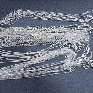 卸売マルチサイズ多用途チェーンアクセサリー女性男性シルバーメッキウォーターウェーブボックスチェーンフィガロスネークチェーンネックレス - Product Image 5