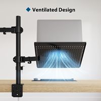 Support d'écran avec bras pour ordinateur portable, support de bureau, fixation par pince en C, entièrement réglable, inclinaison, rotation, emballage pour envoi postal