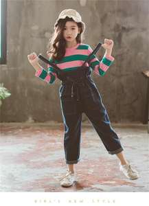 Vêtements rayés pour enfants africains, t-shirt en coton à grands carreaux, enfants avec logos de jeans de créateurs en Bolivie - Product Image 4