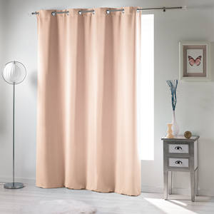 Cortina con Ojales 135x280cm Poliéster Rosa Antiguo - Product Image 1