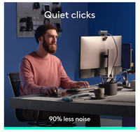 Souris sans fil Logitech MX Master 3S, défilement ultra-rapide, capteur Darkfield Ergo 8K DPI, suivi sur verre, clics silencieux