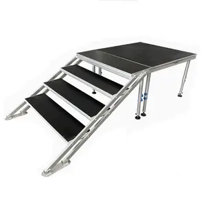 समायोज्य 18 मिमी प्लाईवुड मोबाइल ट्रस चरण पोर्टेबल एल्यूमीनियम मिश्र धातु लकड़ी मंच पोर्टेबल एल्यूमीनियम मिश्र धातु का मंच - Product Image 6