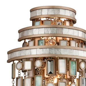 Châu Âu Retro Shell Sáng Tạo Agate Acrylic Nghệ Thuật Lava Mặt Dây Chuyền Đèn Mỹ Phong Cách Mosaic Cạnh Giường Ngủ Đèn Tường - Product Image 5