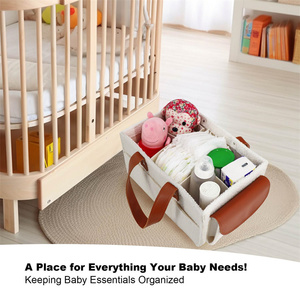 Baby Diaper Caddy Organizer With Removable <b>Storage</b> Compartment Nursery Baby Diaper Caddy Organizer Travel Car Diaper <b>Storage</b> Bin - Product Image 5