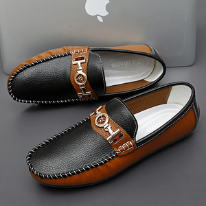 Mocassini da uomo <span class=keywords><strong>scarpe</strong></span> da guida Gommino Penny mocassini bassi Slip su <span class=keywords><strong>pelle</strong></span> in microfibra fatta a mano decorazione in metallo colore - Product Image 5