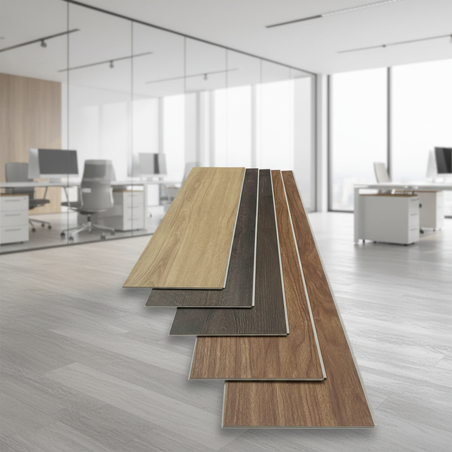 8mm 12mm Rigid Core Luxury Vinyl Waterproof Anti-Slip SPC Click Flooring with 5-Year Warranty for Hotel Use