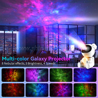 Projecteur d'étoiles galaxies Veilleuse à LED Ciel étoilé Astronaute Lampe de projection pour décoration Chambre à coucher Maison Cadeaux pour enfants