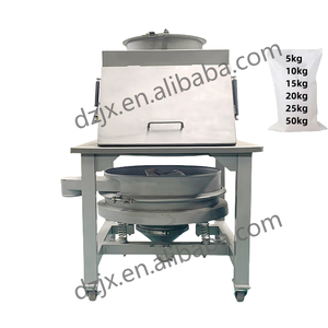 DZJX 50 كجم 25 كجم 20 كجم 15 كجم 10 كجم 5 كجم حقيبة المسحوق الإغراق محطة تفريغ آلة تغذية مع البناء في تهتز آلة غربلة - Product Image 3