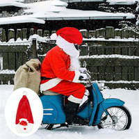 Hiver Adulte Pom Peluche Cadeau pour Hommes Femmes Crazy Outdoor Funny Santa Cycling Motorcycle Full Helmet Headgear Cover Christmas Hat