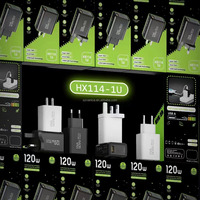 Chargeur rapide 120W USB Charge rapide Quick Charge 3.0 120W QC3.0 Adaptateur secteur USB pour Xiaomi/Samsung/Oneplus