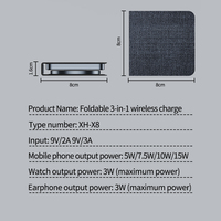 2-in-1 15W Schnelles Kabelloses Ladegerät Faltbare Magnetische QC3.0 All-in-One Ladestation für Mobiltelefone Uhren & Kopfhörer