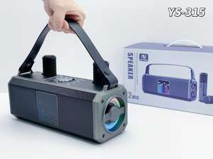 Système audio mobile YS-315 <span class=keywords><strong>pour</strong></span> télévision extérieure et <span class=keywords><strong>karaoké</strong></span> avec Bluetooth, microphone 30W, amplificateur audio intégré, <span class=keywords><strong>appareil</strong></span> portable LED - Product Image 1