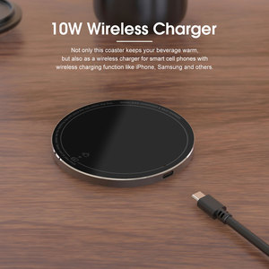 <span class=keywords><strong>Chauffe</strong></span>-tasse à café à température automatique 2 en 1 coussin chauffant en céramique avec <span class=keywords><strong>chargeur</strong></span> sans fil pour téléphone intelligent - Product Image 6