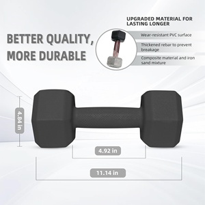 Durable Custom <b>Dumbbells</b> 10 Colors 10lbs Anti-Roll Square Head Hand Weights for Home Gym Fitness Exercise - Product Image 2