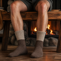 Chaussettes en laine d'alpaga épaisse personnalisées, chaussettes en laine mérinos respirantes et chaudes, colorées, déodorantes, pour la course à pied et le cyclisme