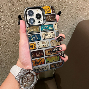 Funda para Teléfono con Diseño de Placas de Matrícula Vintage, Carcasa Retro Antigolpes para <span class=keywords><strong>iPhone</strong></span> 17/16/15/14 Pro Max, Accesorios para Móviles - Product Image 5