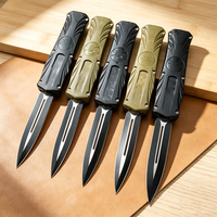 Couteau de survie portable de haute qualité avec manche en plastique et lame en acier 5CR13MOV, couteau de chasse EDC multifonctionnel, couteau de poche