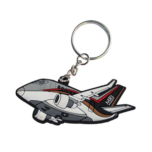 Porte-clés en PVC souple miniature mignon avec logo personnalisé en couleur pour les compagnies aériennes - Product Image 1