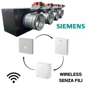 Unité de contrôle Siemens pour plénum à conduits avec registres motorisés Wi-Fi 5 zones, interface de connexion latérale VMC, fabriqué en Italie, kit - Product Image 4