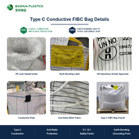 Sac Jumbo FIBC en PP pour Hexamine HMTA 1000kg 1500kg Type C Conducteur UN1328 Conteneur de Chargement Exportation Fret Sacos Hexamina