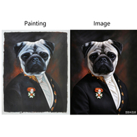 Cadeau pour les amoureux des animaux, portrait de chien personnalisé à partir de photo, peinture à l'huile réaliste, peinture à la main, art sur toile pour la décoration murale du salon