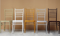 Chaises Chiavari à louer pour mariage, banquet, salle à manger, chaise Chiavari en métal doré